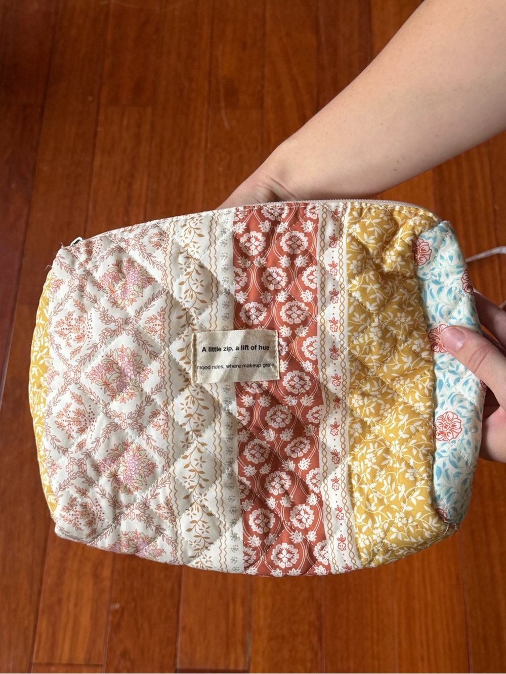 Quilted Boho Makeup Bag